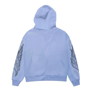 เสื้อฮู้ดดี้สตรีทแวร์พิมพ์ลาย ฮู้ดดี้ซิปโอเวอร์ไซส์ ฮู้ดดี้ลำลองผ้าฝ้าย 100% ฮู้ดดี้ทรงหลวมไหล่ตก พิมพ์ลายตามสั่ง สำหรับทุกเพศ - Product Image 6