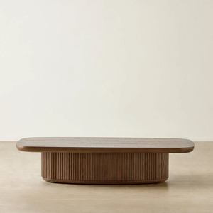 Solid Wood Coffee <b>Table</b> – Handcrafted Living Room Center <b>Table</b> with <b>Brown</b> Finish Design Custom Shape Living Room - Product Image 1