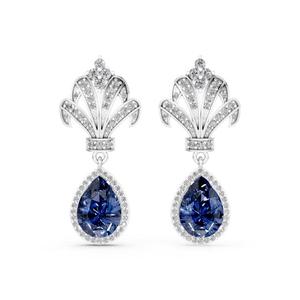Boucles d'oreilles en argent 925 avec diamant de laboratoire pour femmes, certifiées IGI, RJC, ODM, OEM, fabricant éthique de bijoux fins, vente en gros EA502287 - Product Image 1