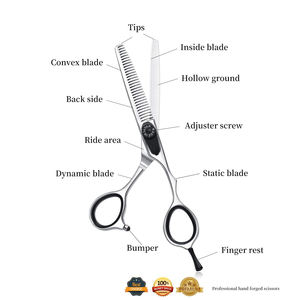 Tijeras de Peluquería Profesionales de Acero Inoxidable de Alta Calidad 2026 para Adelgazar el Cabello, Juego de Tijeras de Peluquería para Salón - Product Image 2