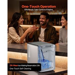 Macchina per il ghiaccio portatile da banco, 22 libbre al giorno, autopulente, con pinza e accesso a cassetto, per cubetti di ghiaccio - Product Image 5