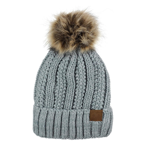 Bonnet tricoté avec pompon jaune, unisexe, pour l'hiver, décontracté, pour l'extérieur, taille adulte 56-58CM - Product Image 4
