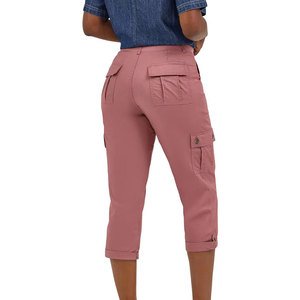 Customized New Style Women's Capri Pant Knee Length Metal Rivet Button Lightweight Hiking Running Outdoor Travelling Usage - Product Image 2