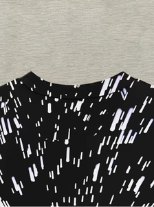 Camiseta de Manga Corta para Hombre, Cuello Redondo, Patrón Geométrico, Corte Regular, Ropa Casual, Tejido de Poliéster Transpirable - Product Image 4
