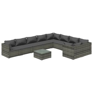 Ensemble de salon de jardin gris anthracite - Product Image 2