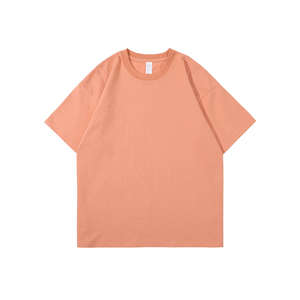 Camiseta Holgada para Hombre, 280 g/m², Talla Grande, Personalizable, Ropa Deportiva, Lisa, Casual, Negra y Blanca con Patrón Sólido - Product Image 1