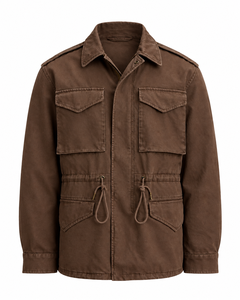 Chaqueta de mezclilla premium para hombre con bolsillos utilitarios, poliéster 240g - Product Image 3