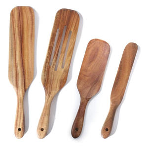 Ustensiles de cuisine en bois naturel de qualité supérieure, spatules et cuillères à retourner pour la préparation des aliments, vente en gros - Product Image 5