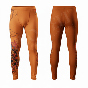 Leggings de compression personnalisés imprimés à prix de gros, respirants pour le sport, la course, la gym et le fitness - Product Image 3