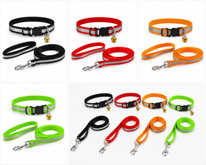 Plain <b>Dog</b> Collar & Leash Set OEM ODM Custom Logo Adjustable Nylon Pet Set Direct Manufacturer - Product Image 5