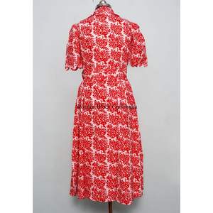 <b>Wedding</b> Modern Party Wear Gown Sweet Style Summer <b>Dress</b> Hand Block Floral Printed Cotton Women's Kangura Beautiful Casual A-Line - Product Image 6