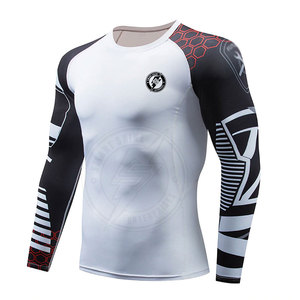 บริการ OEM คุณภาพพรีเมียม เสื้อรัดกล้ามเนื้อ MMA สีพื้น ดีไซน์โดดเด่น สำหรับใช้งานกลางแจ้ง - Product Image 2