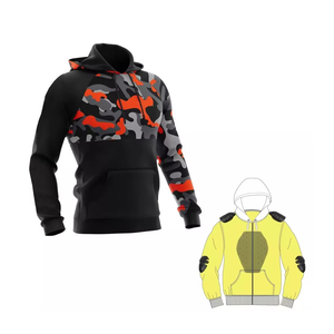 High Quality 100% Cotton Padded Protective Thermal Winter Motorcycle Biker Hoodie Breathable Windproof Eco-Friendly <b>Road</b> Men's - Product Image 1