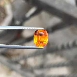 Pierre précieuse naturelle grenat orange, facettée, qualité supérieure, pour la fabrication de bijoux - Product Image 4