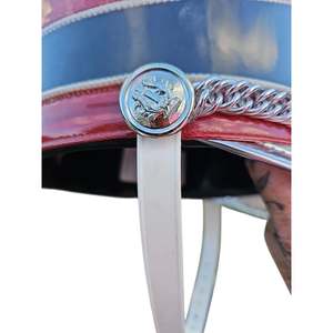 Chapeau haut de forme classique de style Napoléonien français pour fanfare, avec logo métallique élégant sur le devant, équipement de qualité supérieure Root Fight Gear - Product Image 4