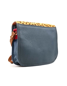 Handmade Multicolored Leather Purse Hair on Animal Print Shoulder Woman <b>Handbag</b> <b>Medium</b> Crossbody Purse Shoulder Strap Bag - Product Image 3