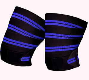 Genouillères à rayures personnalisées OEM de 78 pouces de long pour l'haltérophilie, vente en gros de genouillères de dynamophilie pour squat, gym, équipement de fitness - Product Image 4