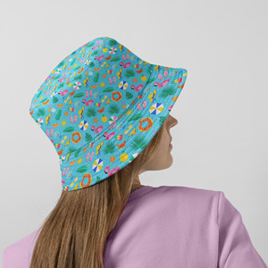 Wholesale Custom Cotton Bucket Hat Winter Fashion Printing with Cartoon Pattern and Embroidered Logo for Daily Use - Product Image 2