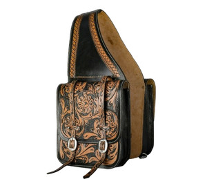 Alforjas de Cuero para Montura Western, Bolsas Dobles para Sillín de Caballo, Paquete de Alforjas Premium Hechas a Mano de Cuero Genuino para Equitación y Senderismo Ecuestre - Product Image 1