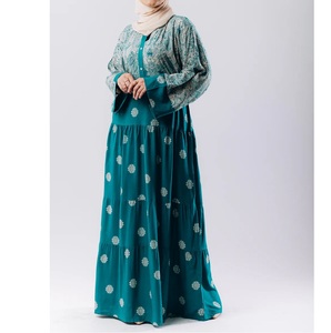 Abaya Modesta para Mujer, Color Negro, Abaya Larga a la Moda, Vestido Islámico para Mujeres y Niñas Musulmanas, Transpirable, Venta al Por Mayor - Product Image 2