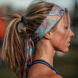 Diadema y coletero estampados para mujer, estilo urbano, para correr, con sublimación, para coleta - Product Image 3