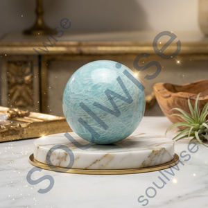 Esfera de Cristal de Amazonita Natural, Bola de Piedra Preciosa Pulida para Decoración del Hogar, Meditación, Feng Shui - Product Image 3