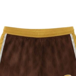 Shorts de lacrosse unisexe marron doré en polyester léger, uniforme sportif, vêtements d'équipe, tenue d'entraînement et de match - Product Image 6