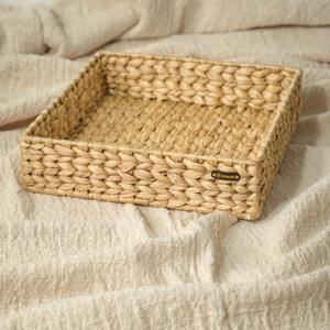 Panier de rangement artisanal en osier jaune naturel, tissé à la main, vente en gros, écologique, fabriqué au Vietnam - Product Image 1