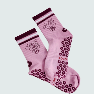 Chaussettes de Pilates pour femmes de haute qualité personnalisées, broderie de logo, chaussettes antidérapantes, coton de qualité supérieure, vêtements de sport pour reformer le Pilates - Product Image 6