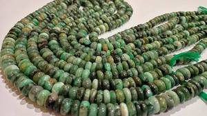 Perles d'émeraude naturelles non traitées, rondes, simples, de 6 à 10 mm, vendues par brin de 8 pouces - Product Image 3
