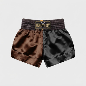 Pantalones Cortos de Muay Thai Azules y Blancos Ligeros de Primera Calidad con Logotipo Personalizado OEM, Ropa Deportiva de Satén para Entrenamiento de Boxeo - Product Image 6