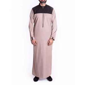 Túnica Jubba Thobe Khamis de Alta Calidad para Hombre, Diseño Moderno de Invierno, Talla Grande, Transpirable, 100% Poliéster, Ropa Casual Islámica con Cuentas - Product Image 6