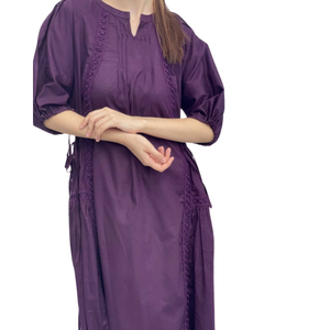 Nuevo Diseño, Vestidos Casuales Transpirables para Mujer, Cuello en V, Color Sólido, Tallas Grandes, Logotipo y Colores Personalizables - Product Image 5