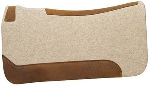 Tapis de selle en feutre de laine de qualité supérieure pour l'équitation western, renforcé en cuir, équipement équestre, vente en gros directe usine - Product Image 1