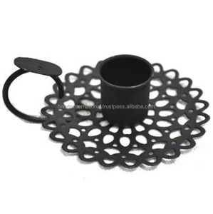 Iron Votive <b>Candle</b> <b>Holder</b> With Handle <b>Black</b> Powder Coating Finished For Lighting Home Decoration And Other <b>Candle</b> <b>Holders</b> Jars - Product Image 2