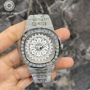 Reloj de Moda de Lujo Charm Jewells, Caja Cuadrada, Correa de Acero Inoxidable, Movimiento de Cuarzo Analógico, Esfera de 38 mm, Cristal de Zafiro - Product Image 1