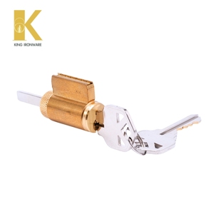 Cerradura de Cilindro de Latón de 5 Pines con Llave KW Personalizada, Acabado Latón Satinado, para Puerta de Entrada - Product Image 2