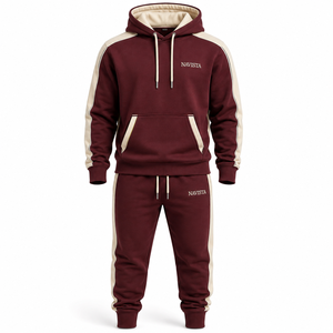 Survêtement unisexe d'hiver à capuche, imperméable, coupe-vent, séchage rapide, pour la gym, le fitness, la course et l'entraînement, décontracté, uni, 100% coton - Product Image 1