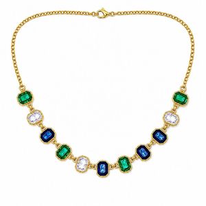 Collar de Cristal Multicolor Antideslustre de Moda para Mujeres y Niñas, Joyería Elegante (WN002Mul) - Product Image 2