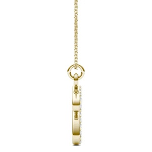 Collier avec pendentif lettre U plaqué or 14 carats, serti de pavés cubiques, chaîne en forme de boîte, style classique unisexe, bijoux - Product Image 3