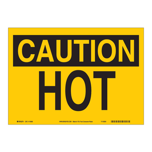 Panneau de signalisation de danger de chaleur 7x10 pouces pour zones à haute température, en matériau PC durable - Product Image 2