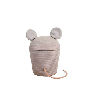 Panier de rangement décoratif en coton mélangé pour décor de chambre d'enfant - Product Image 3