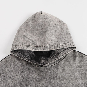 Sweat à capuche délavé effet soleil, coupe oversize, en coton, style streetwear, personnalisable - Product Image 3