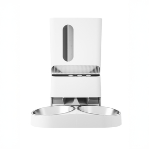 Alimentador de mascotas de doble compartimento 5L Dispensador automático de alimentos secos Fuente de carga Material plástico - Product Image 1