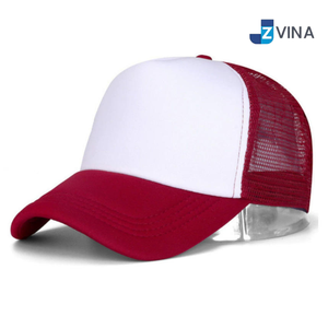 Casquette Trucker en Mousse et Maille Bicolore avec Logo Personnalisé, 5 Panneaux, Réglable, en Mélange Polyester Coton, Idéale pour les Voyages en Extérieur - Product Image 4