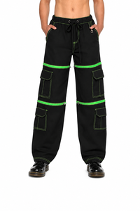 Pantalon gothique pour homme avec poche cargo, coupe décontractée unisexe, plusieurs poches, pantalon de mode alternative - Product Image 6