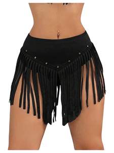 Falda de cuero con cintura elástica de moda urbana en venta, diseño propio personalizado, falda de cuero para mujer - Product Image 2