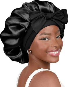 Gorro de Satén Ajustable para Dormir, Doble Capa, Reduce la Fricción, Previene el Frizz, para Cabello Rizado Natural, para Mujeres - Product Image 4