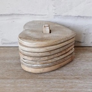 Offre Spéciale – Sous-verres en bois personnalisés en forme de cœur pour cadeaux de mariage, sous-verres antidérapants en marbre et bois d'acacia pour boissons, supports de tasses, tapis et plateaux en marbre - Product Image 2