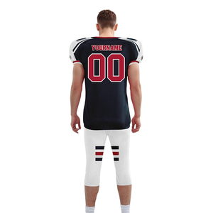Custom American Football Jersey <b>Set</b> Men's V-Neck Short Sleeve 100% Polyester Sublimated Moisture Wicking Team Name Print - Product Image 4